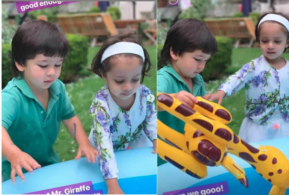taimur ali khan and kainaat play n pool look at the video