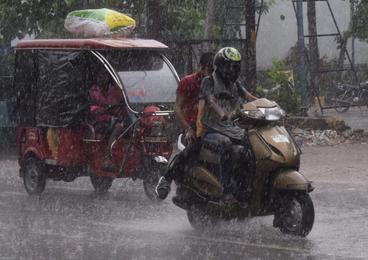 heavy rain gives relief from summer