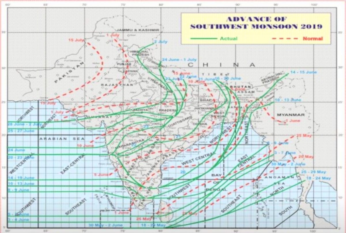 southwest monsoon advanced into some parts of Himachal Pradesh
