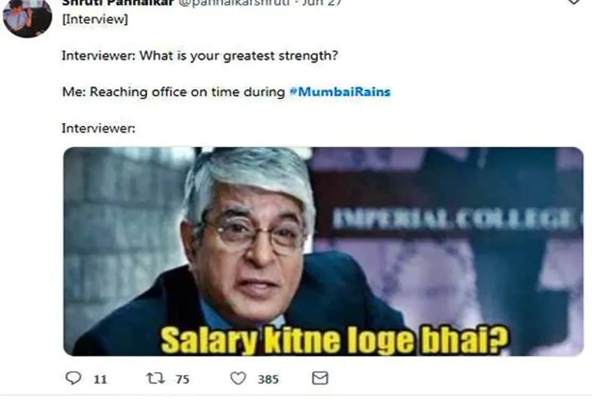 Funny Memes Viral on Social media on Mumbai heavy rains