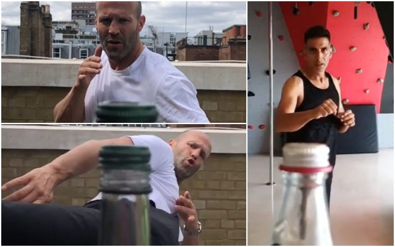 #BottleCapChallenge Akshay Kumar to Jason Statham shares video of Bottle Cap Challenge