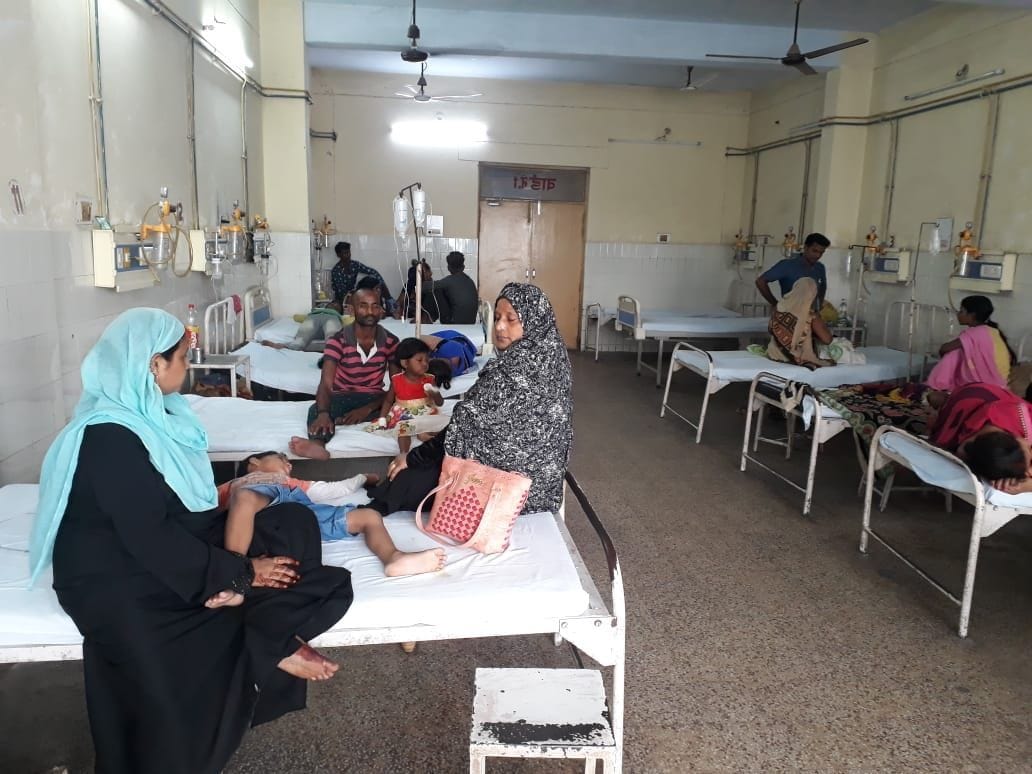 children admit in district hospital