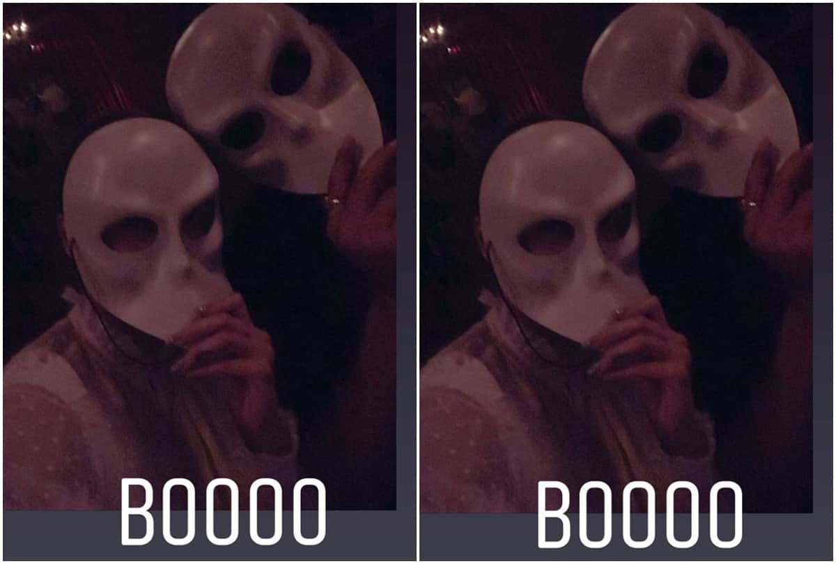 malaika arora and arjun kapoor hide their faces with a mask