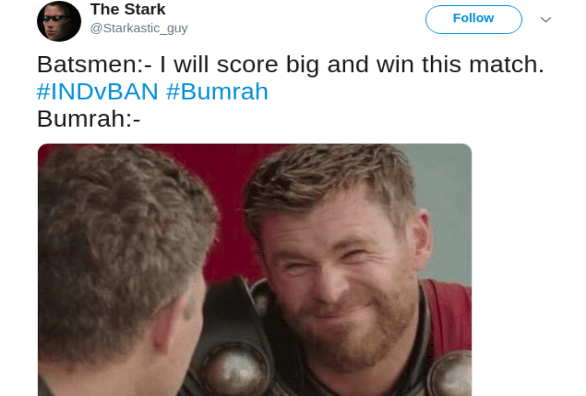 funny memes on bumrah during world cup 2019 ind vs ban match