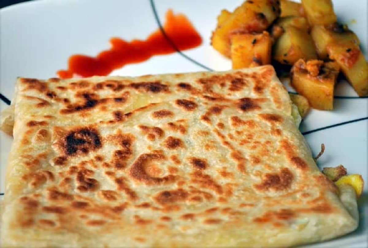 easy recipe to make sambar paratha