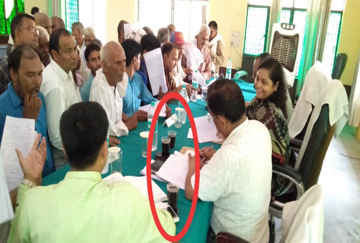 Greater noida samadhan diwas serve cold drink in plastic glass seized