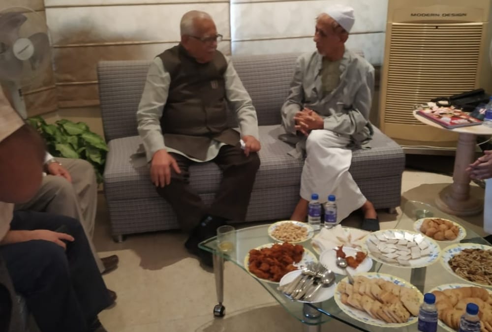 Governor Ram Naik meets Kalbe Sadiq.