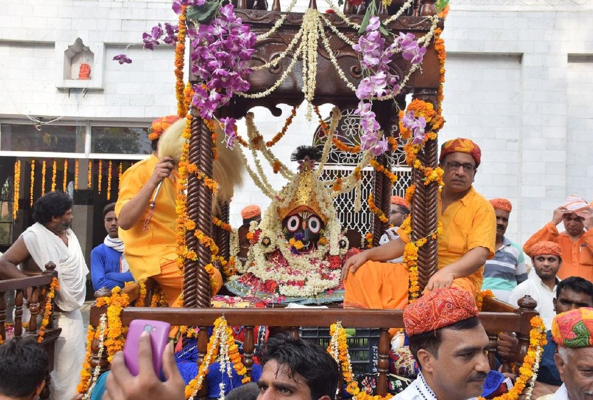 Rath Yatra of Lord Jagannath Balbhadra and Subhadra in Vrindavan