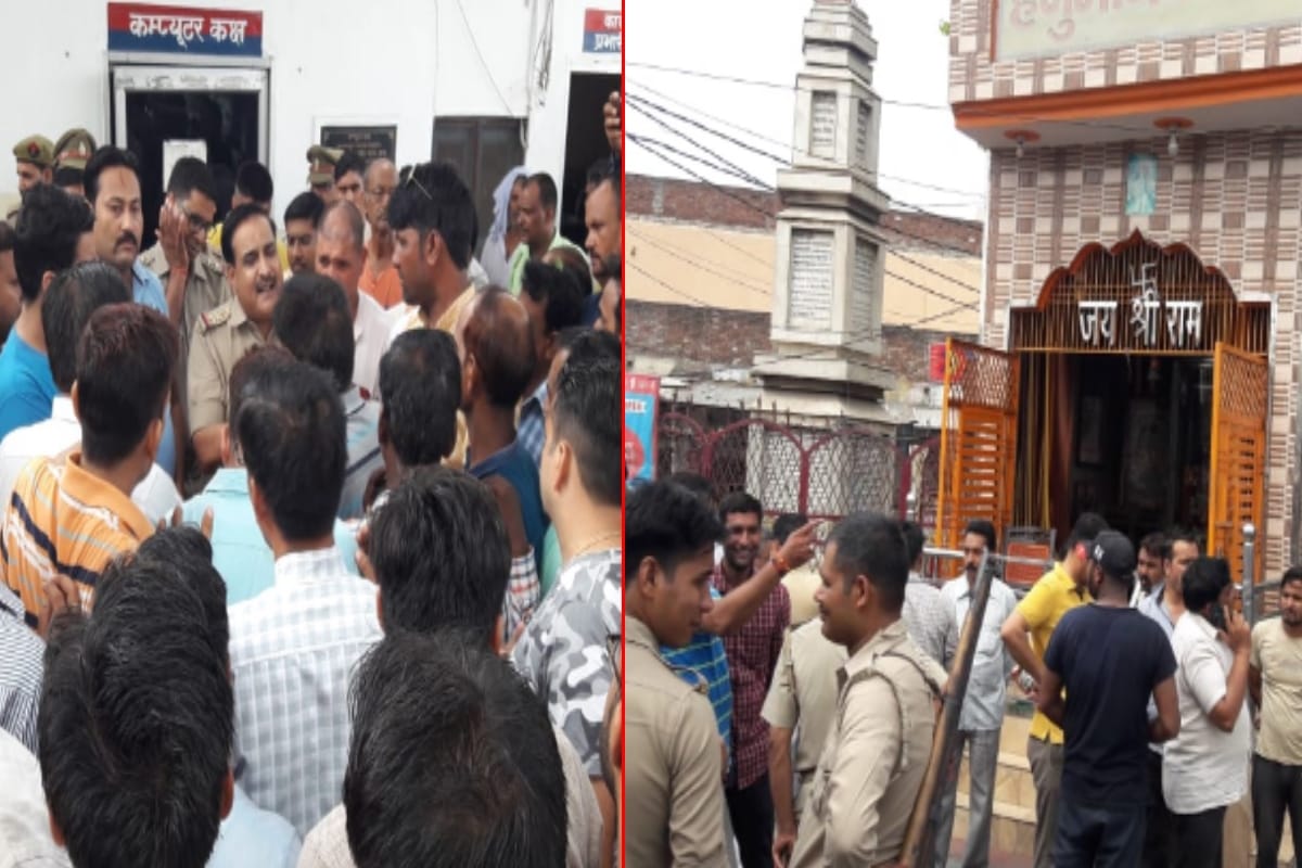 People rucks in muzaffarnagar after Demolition in Hanuman Temple khatauli