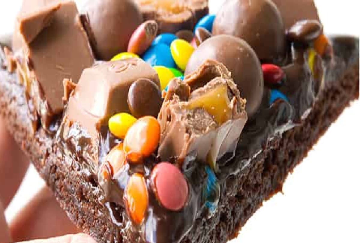 recipe of chocolate brownie pizza in hindi