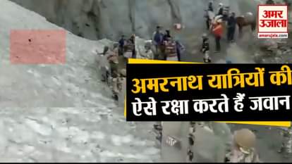 itbp amarnath video, two patient in one stretcher