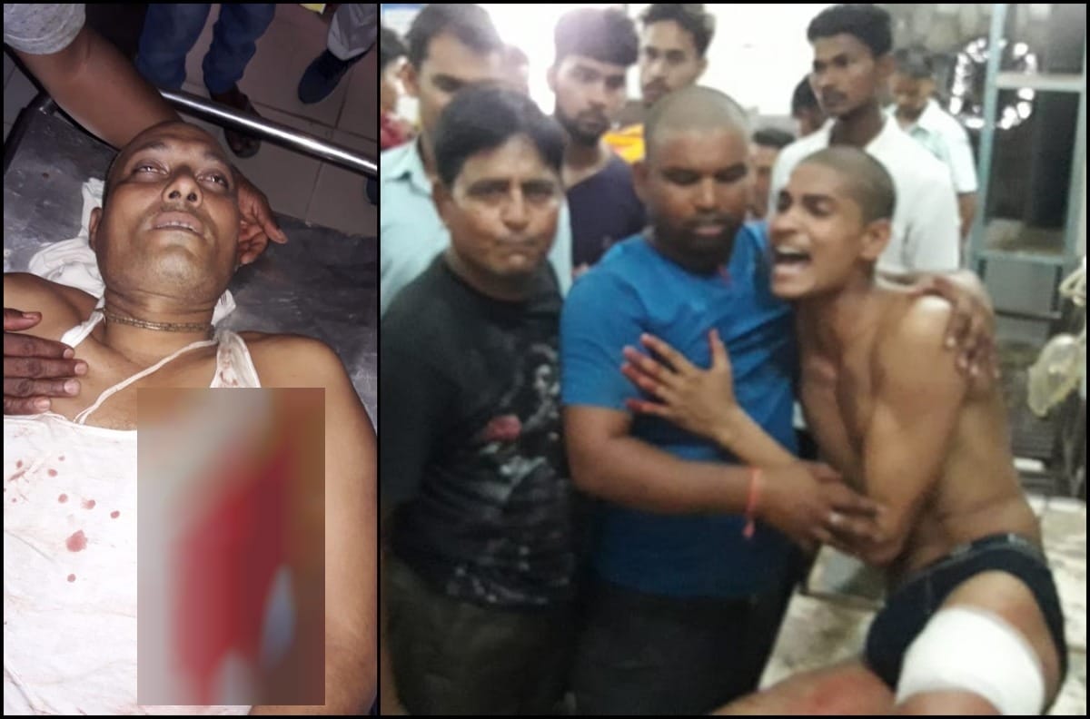 Dairy owner killed by shoot his son injured villagers road jam in bhadohi