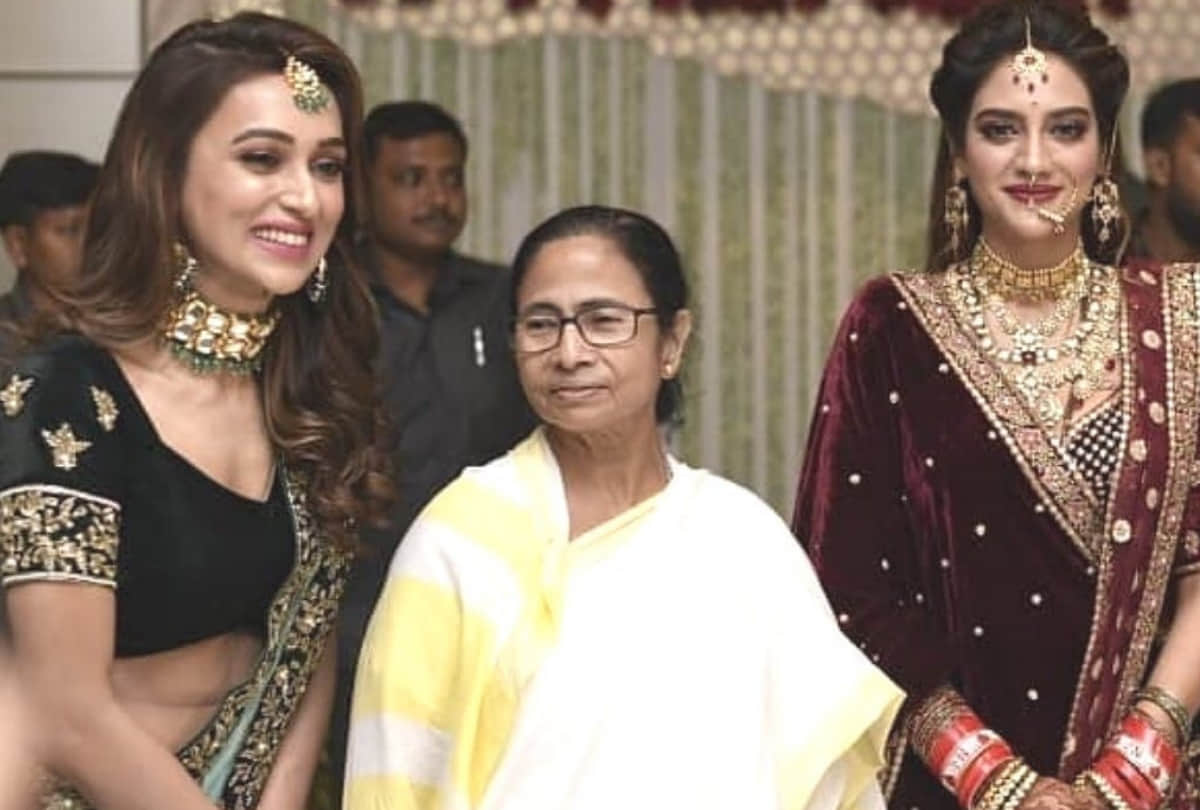 Nusrat Jahan's wedding reception in Kolkata Chief Minister Mamta Banerjee reched