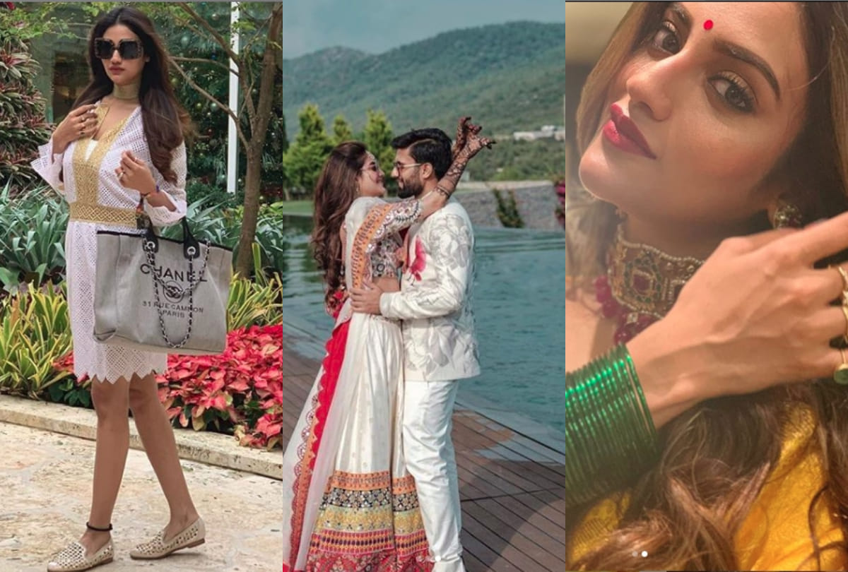 nusrat jahan nikhil jain wedding reception look and stunning style