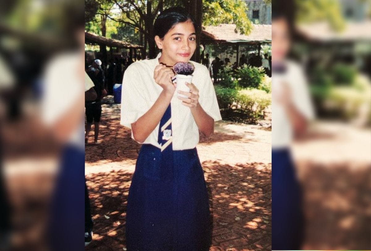 pooja hegde throwback picture during her school days