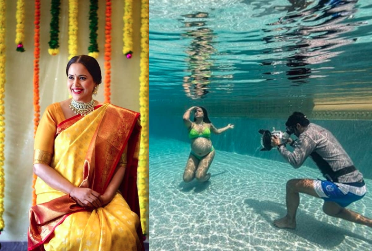 sameera reddy baby bump underwater photoshoot set internet on fire
