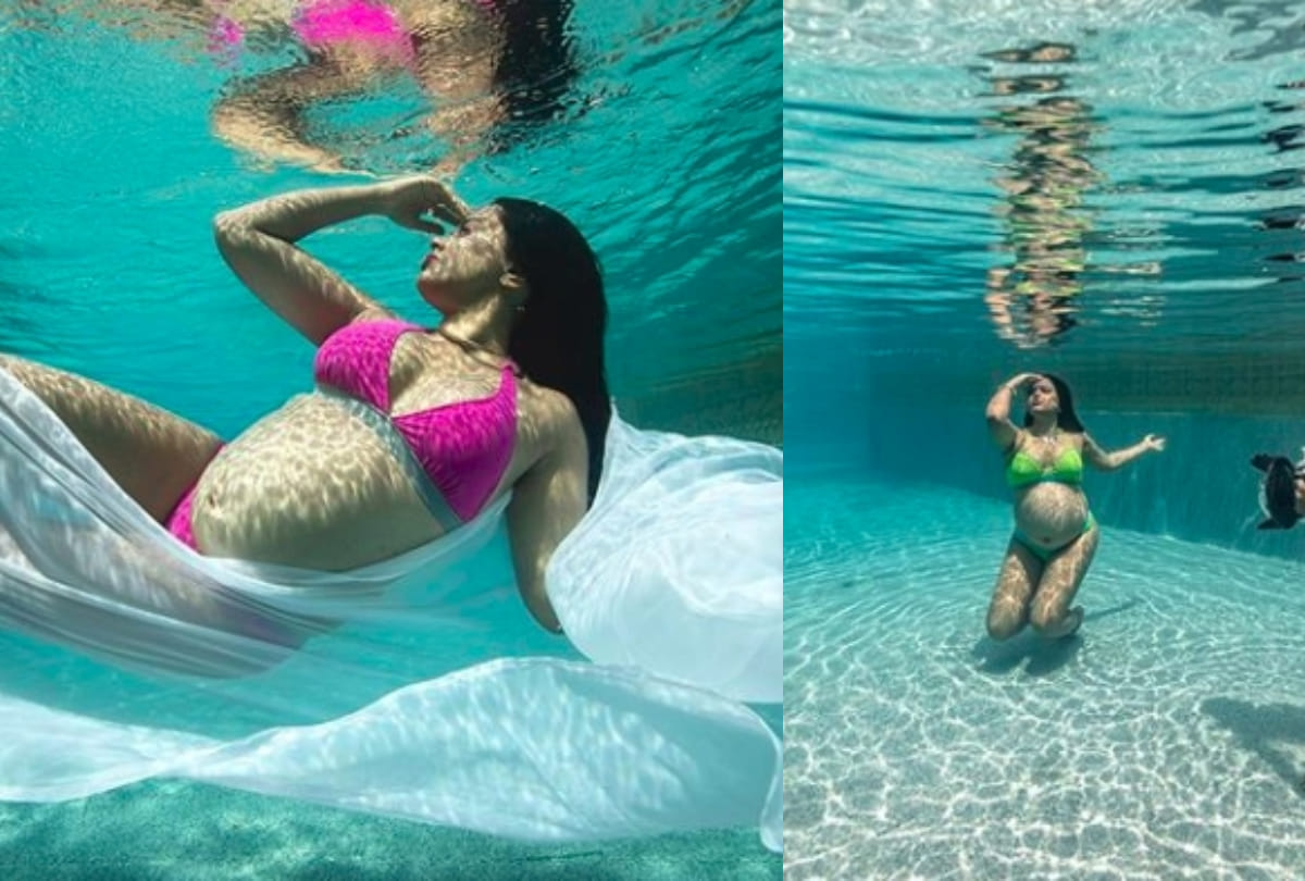 sameera reddy baby bump underwater photoshoot set internet on fire