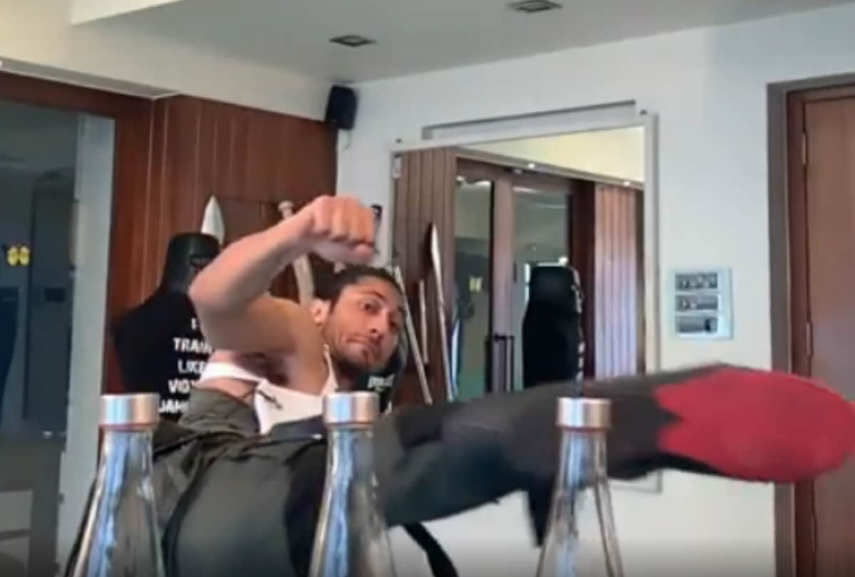 vidyut jamwal completes the bottle cap challenge with three bottles