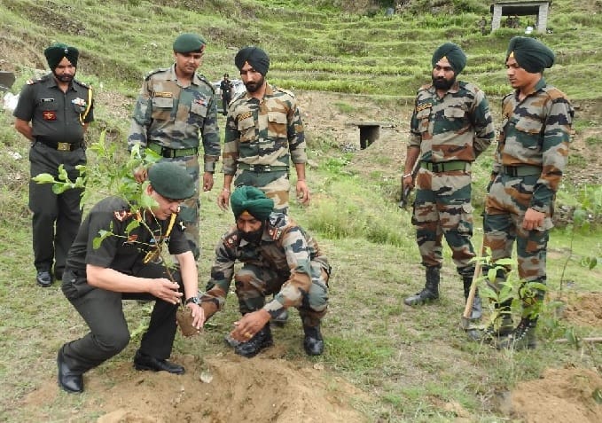 Army troops planted 15,000 saplings in a single day