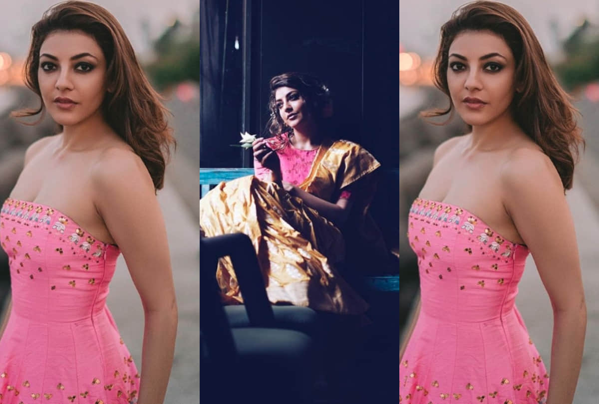 kajal aggarwal vintage ekaya silk saree joseph radhik photoshoot