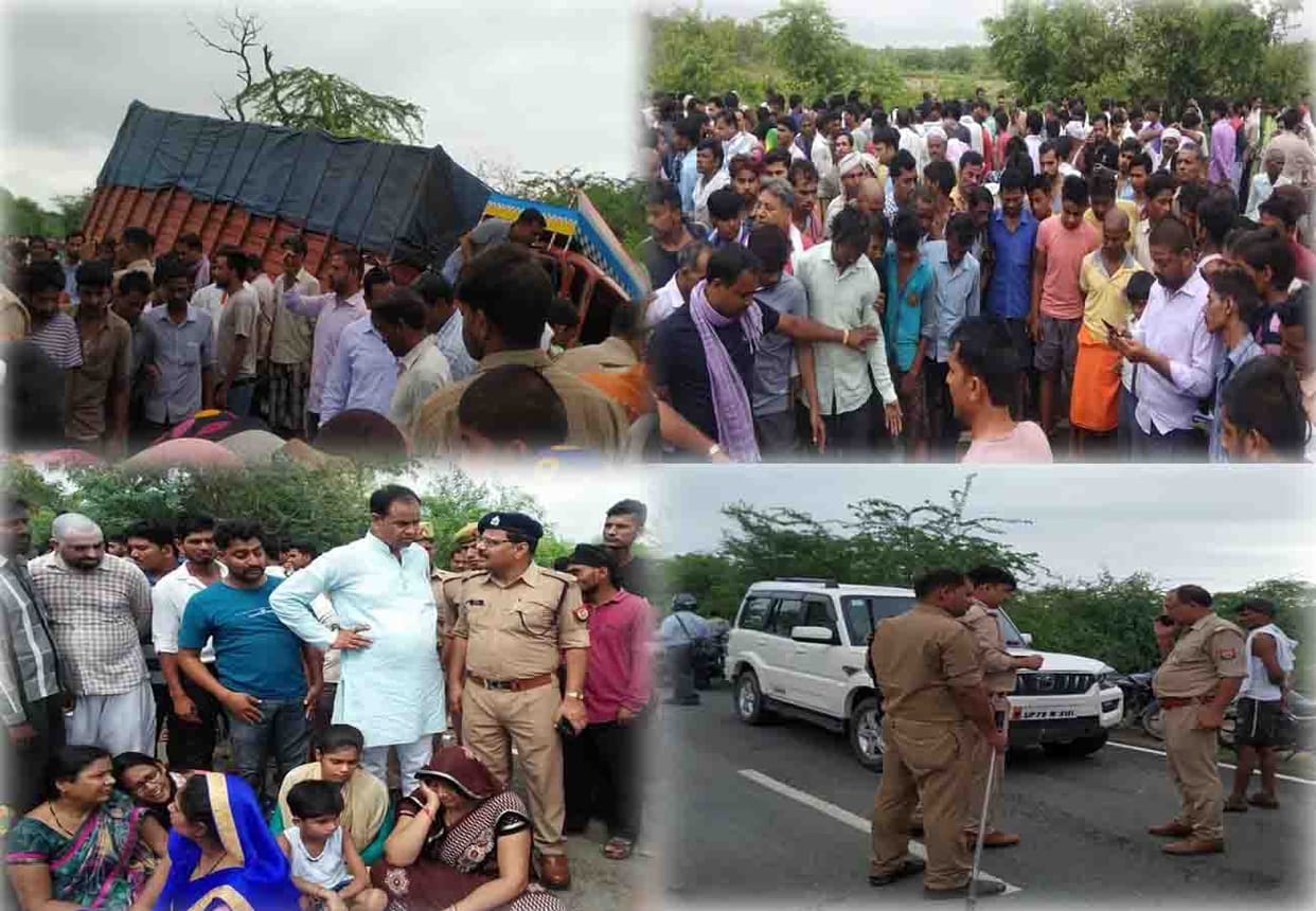 Road Accident in Auraiya, eight people died and two injured