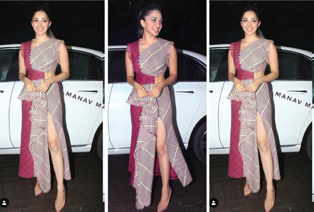kiara advani stunning look at kabir singh success party in high thigh slit dress