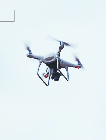 Farmer blames drone videography, surrounded by land