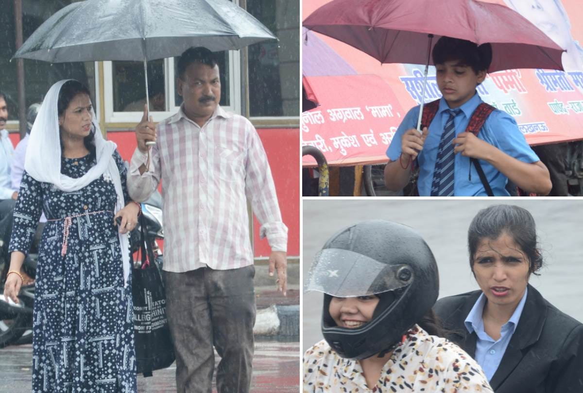 heavy rain changes weather in uttar pradesh