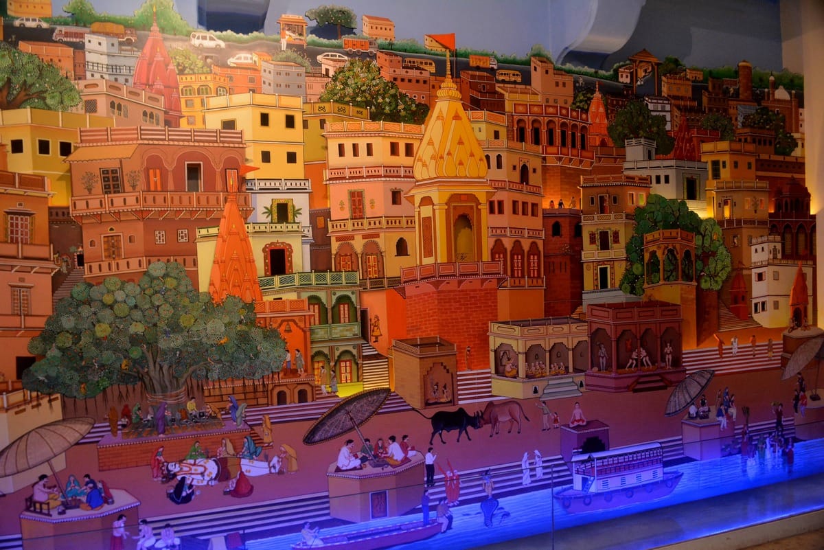 PM Narendra modi visit man mahal virtual museum  in varanasi