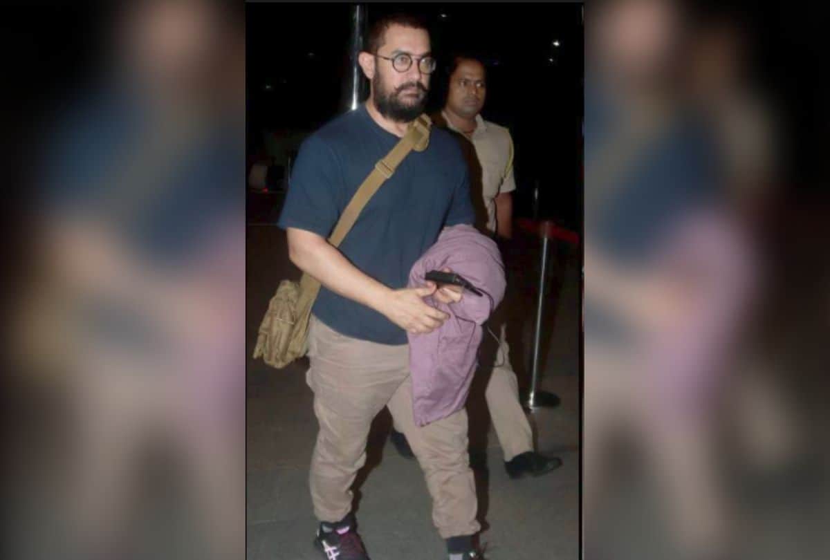 Aamir Khan spotted mumbai airport with his upcoming film Lal Singh Chadha look