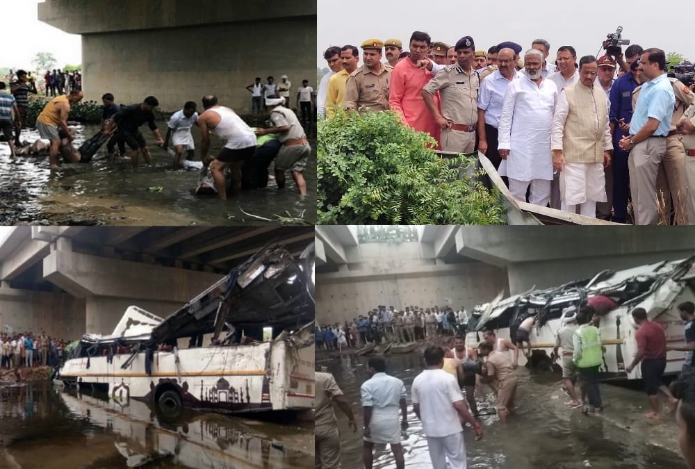 dinesh sharma and swatantra dev singh visits agra bus stand spot.