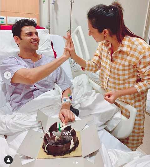 tv couple divyanka couple and vivek dahiya celebrate their wedding anniversary in hospital