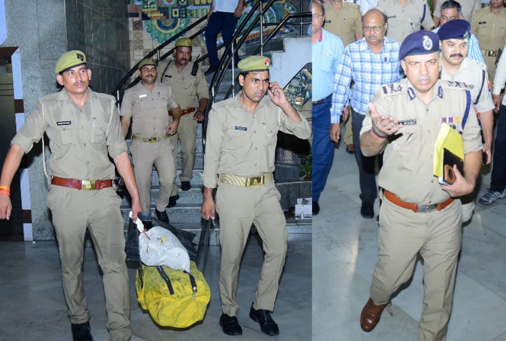 Police interrogation with pickup bhawan employees in fire broke out case.