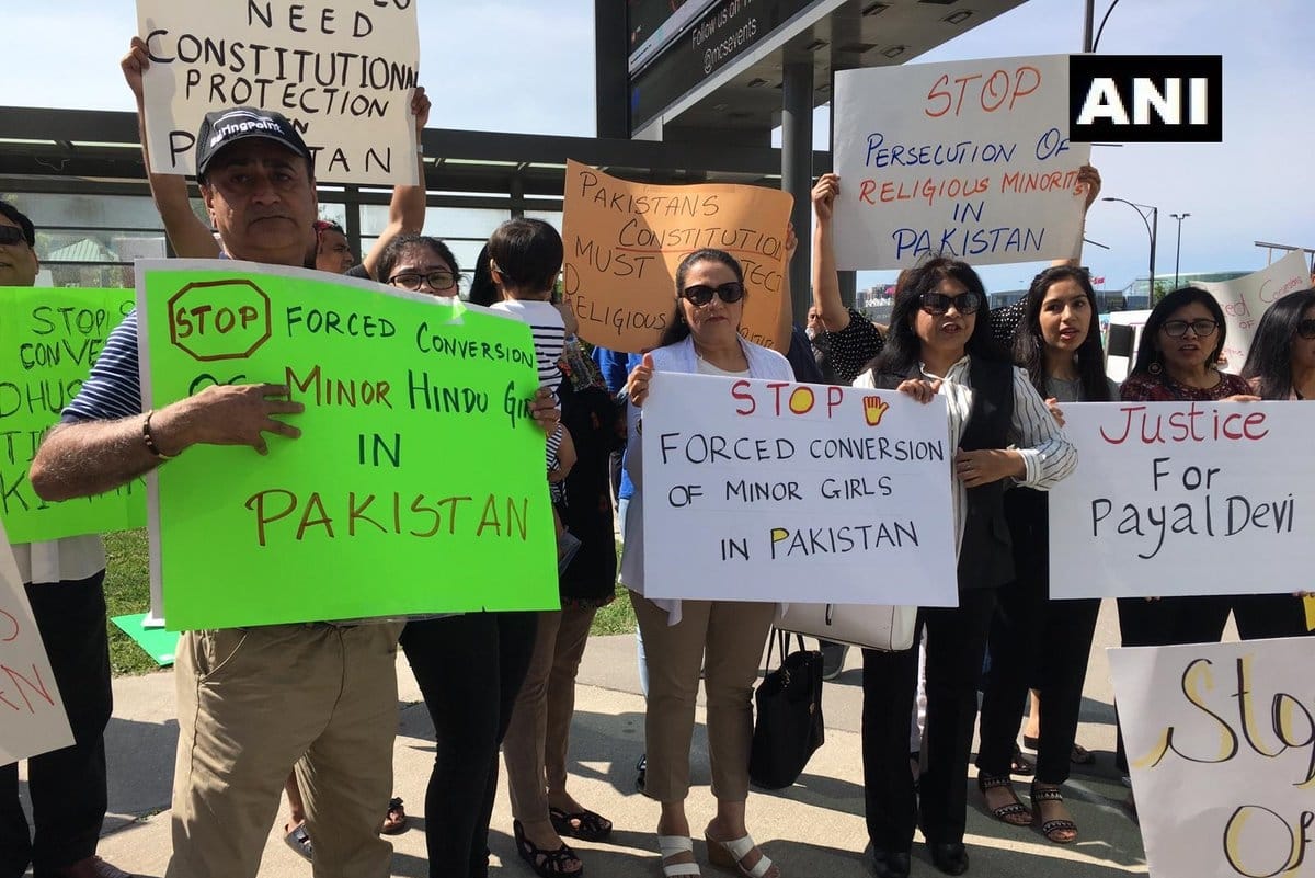 Protestors in Canada demand Pakistan to stop forced conversion of minor Hindu girls