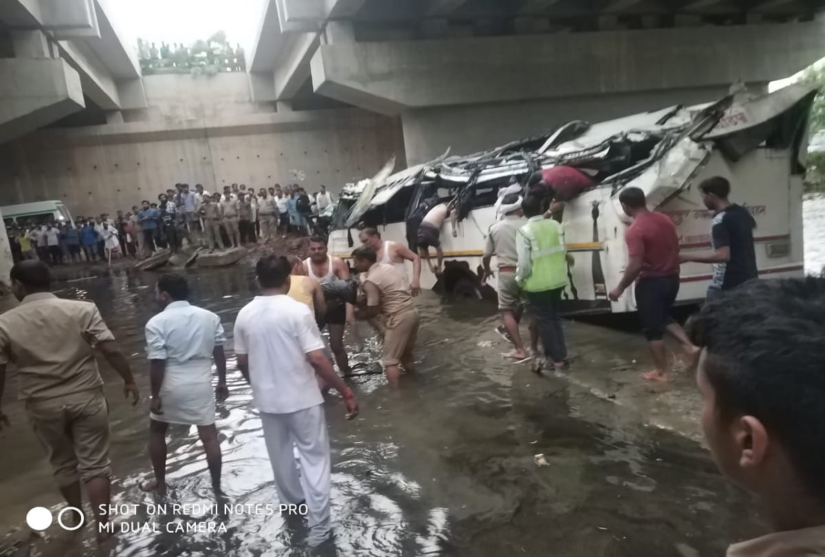 carelessness of road transport corporation causes agra bus accident