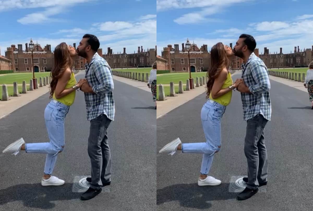 Shilpa Shetty kissed husband Raj Kundra in London, shared video goes viral