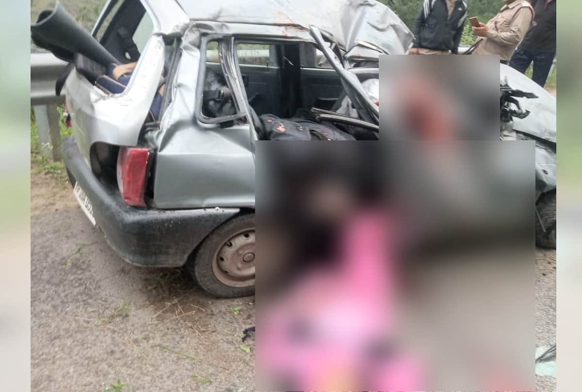 pics of deadly Car accident in kotkhai shimla and dead bodies found in poor condition