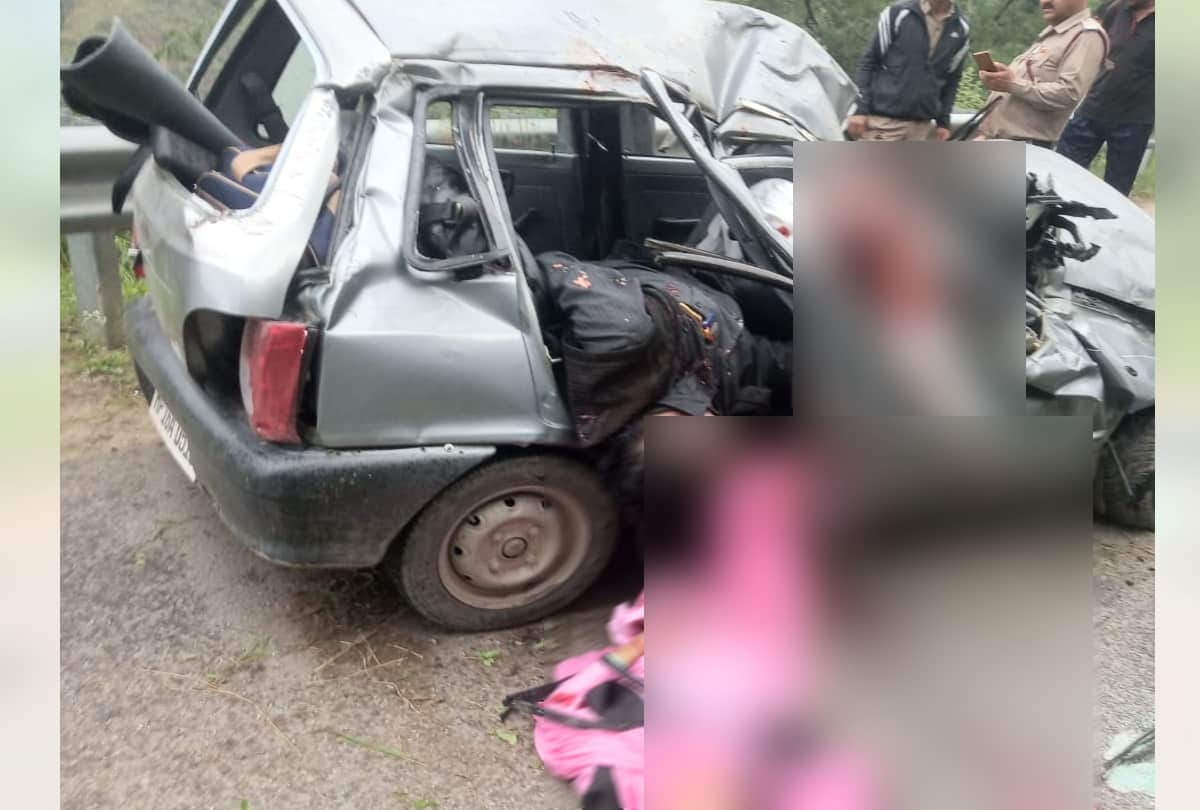pics of deadly Car accident in kotkhai shimla and dead bodies found in poor condition