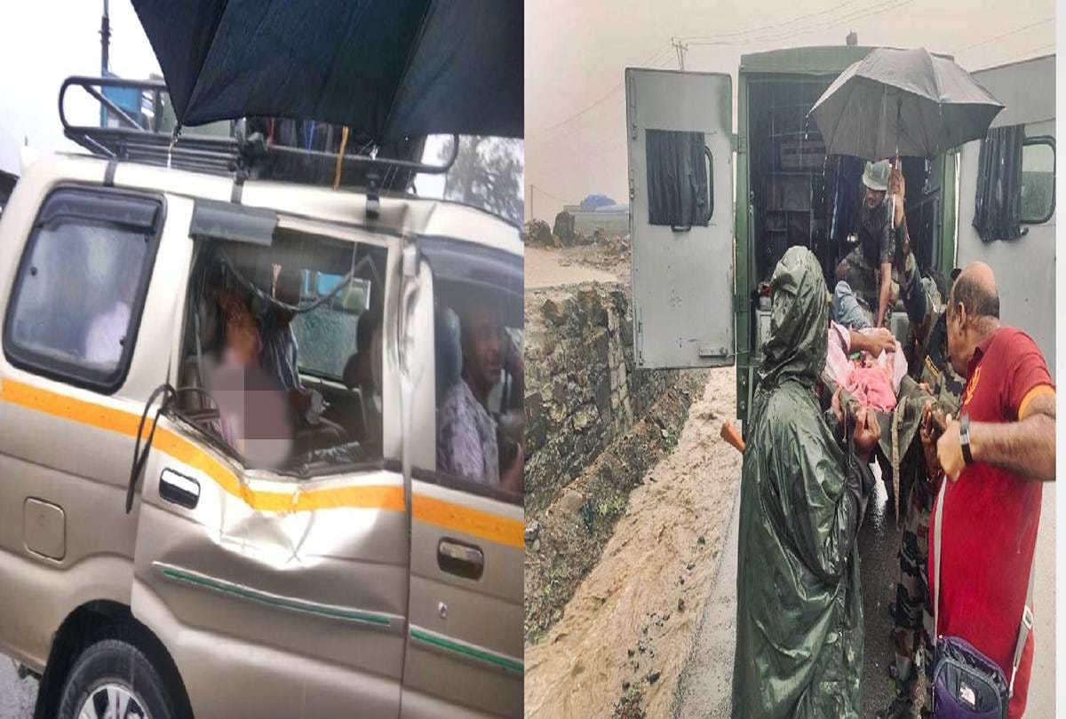 Amarnath Yatra: Dropped stone on car, one pilgrim injured