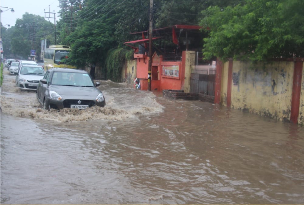 Rainfall Create Waterlogging and landslide in mountain areas uttarakhand photos