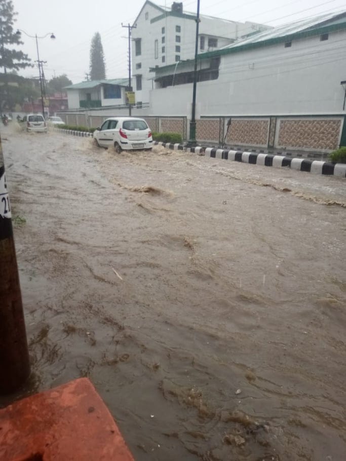 Rainfall Create Waterlogging and landslide in mountain areas uttarakhand photos