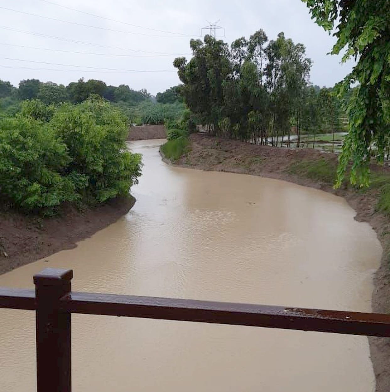 Tamsa river on rise