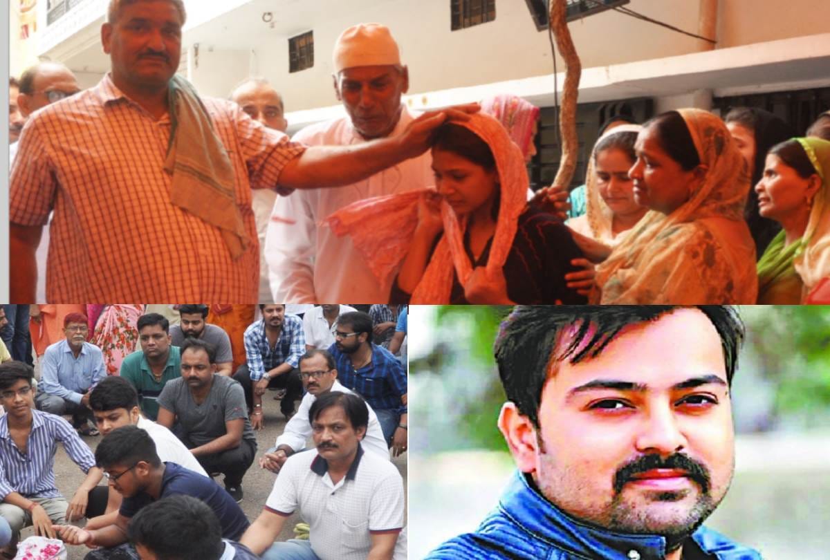 cremation of lucknow's people who died in agra bus accident