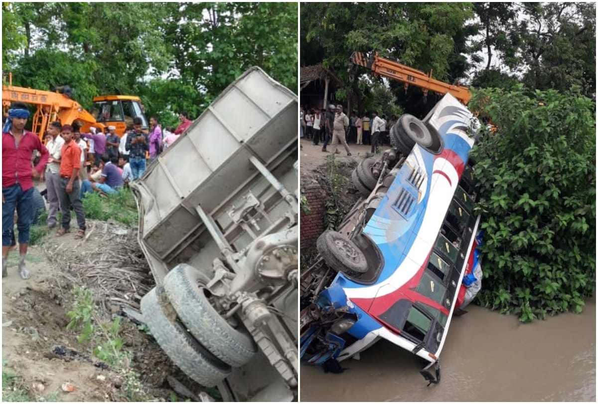 Bus going to Nepal from Shimla met accident in Lakhimpur Kheri