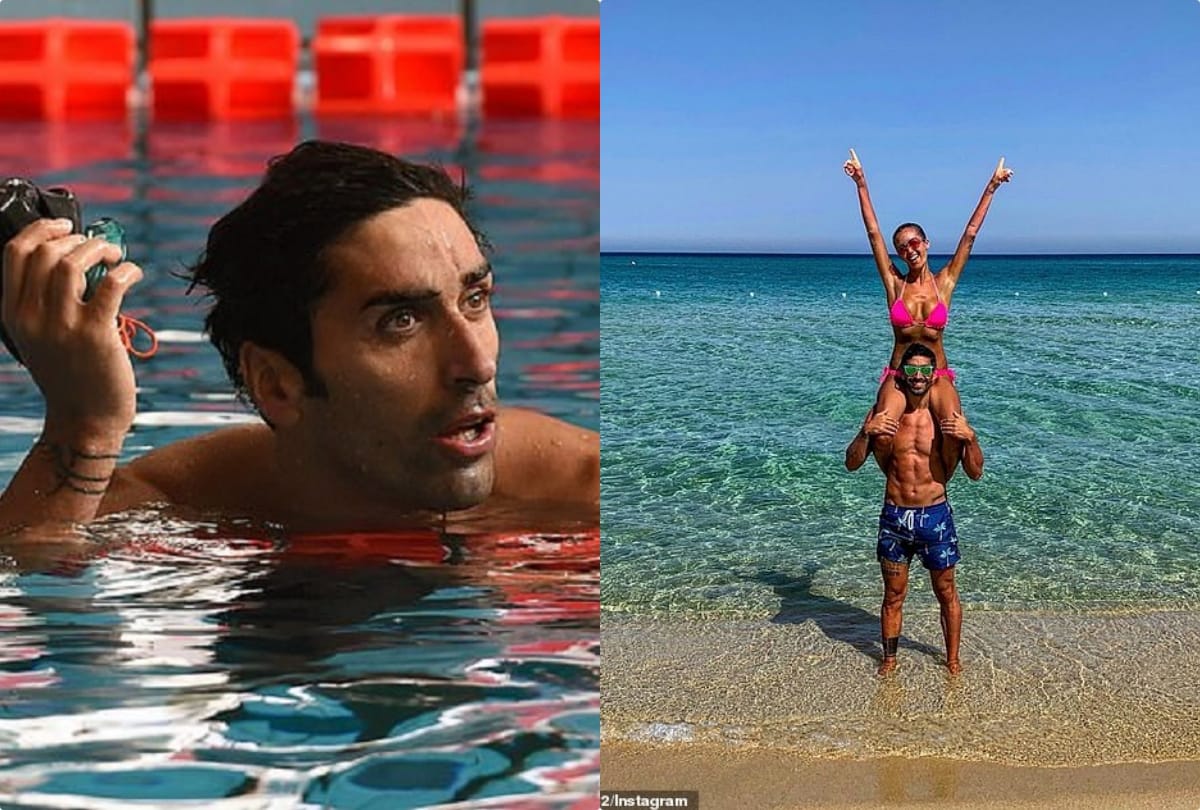 Drowning man is rescued by world champion swimmer Filippo Magnini, holidaying with his girlfriend