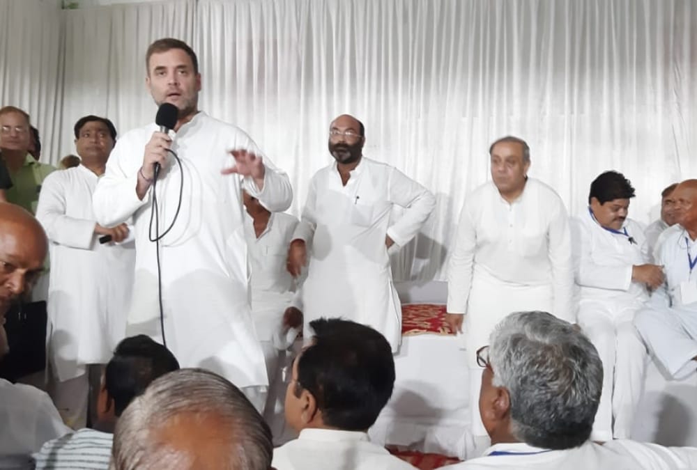 Pics of Rahul Gandhi amethi first visit after loss visit.