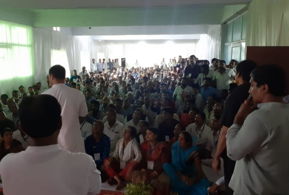 Pics of Rahul Gandhi amethi first visit after loss visit.