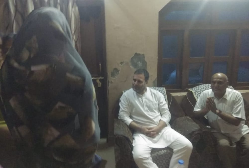 Pics of Rahul Gandhi amethi first visit after loss visit.