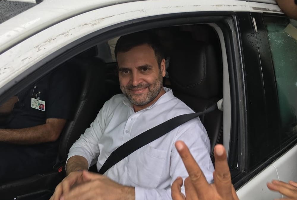 Pics of Rahul Gandhi amethi first visit after loss visit.