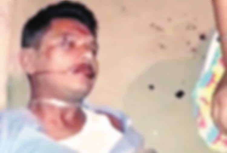 village sarpanch beaten by public due to entry in lady house